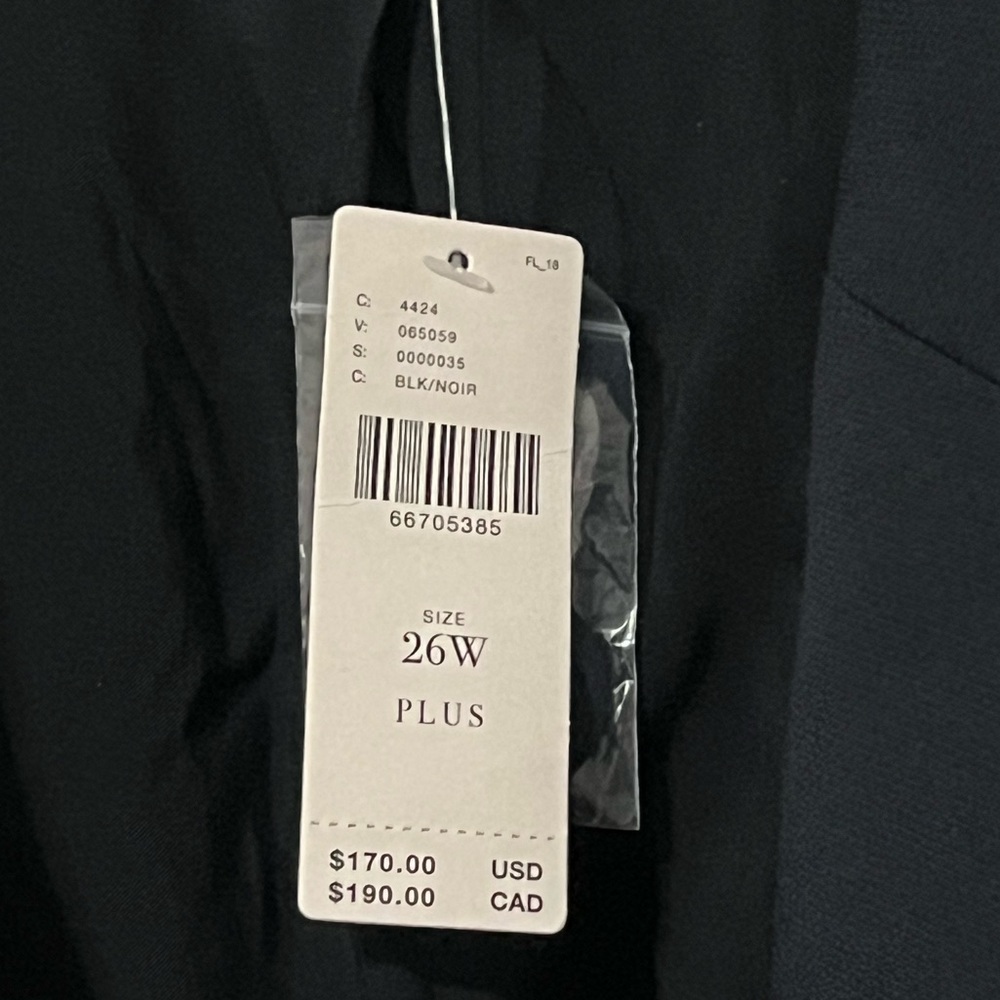 NWT Anthropologie Maeve Double-Breasted Blazer 26W Black - Picture 6 of 7